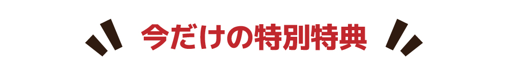 今だけの特別特典【４】